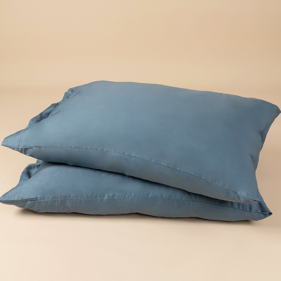 Evacove® Lake Blue Premium Soft Comfort Buttoned Pillowcase