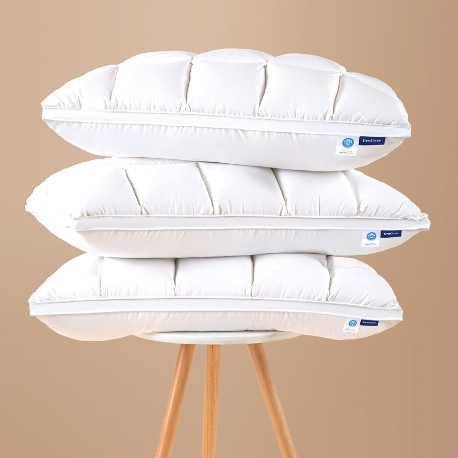 Evacove® Ultimate Luxury Bread Pattern Goose Down Pillow