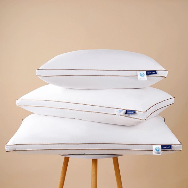Evacove® Cassette Double-Stitched Compartment Luxe Goose Down Pillow Core