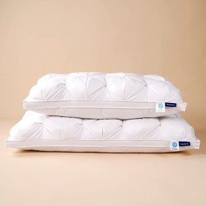 Evacove® Ultimate Luxury Knob Flower Diamond Goose Down Pillow