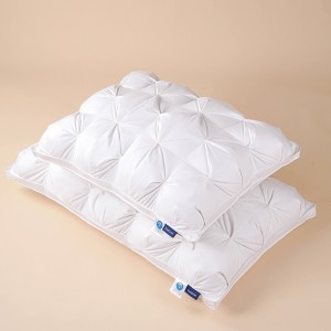 Evacove® Ultimate Luxury Knob Flower Diamond Goose Down Pillow