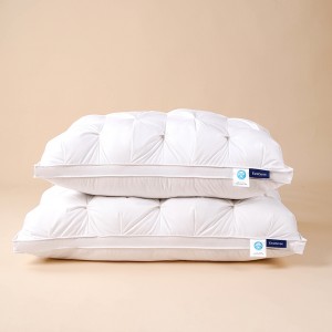 Evacove® Ultimate Luxury Knob Flower Diamond Goose Down Pillow